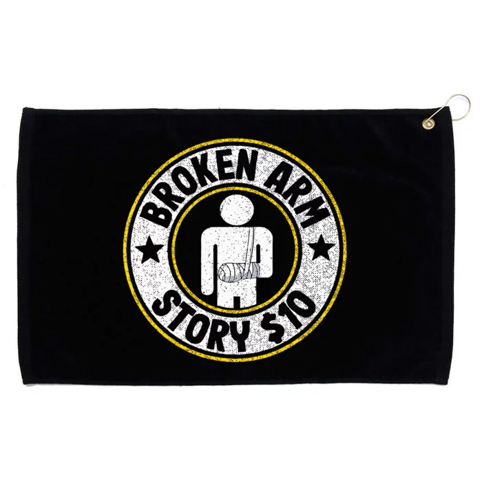 Broken Arm Story $10 Broken Hand Get Well Broken Arm Grommeted Golf Towel