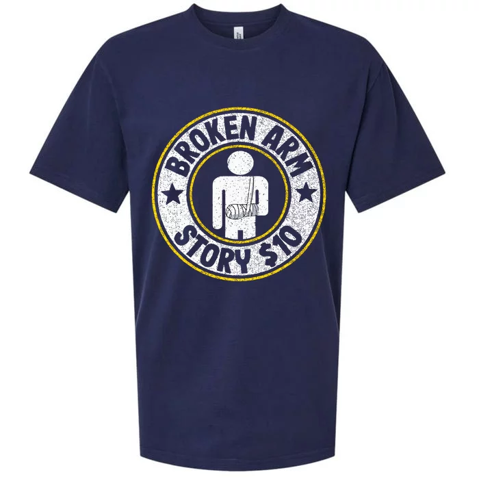 Broken Arm Story $10 Broken Hand Get Well Broken Arm Sueded Cloud Jersey T-Shirt