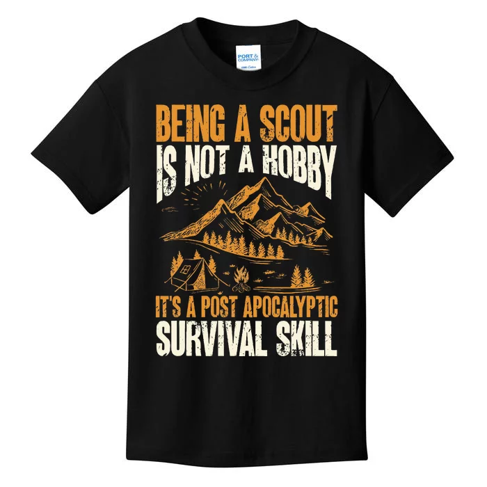 Being A Scout Its A Post Apocalyptic Survival Skill Kids T-Shirt