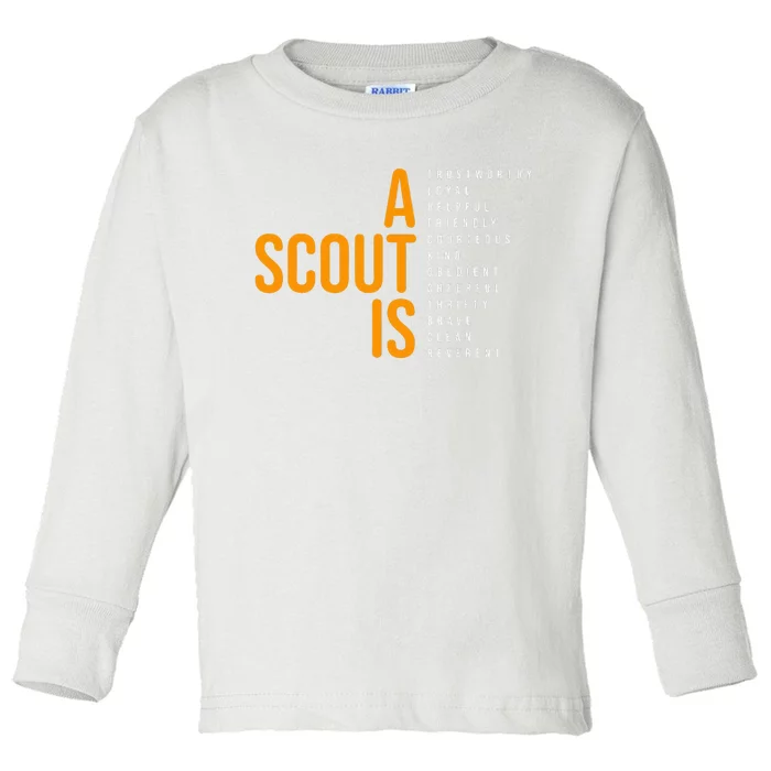 Bsa A Scout Is Toddler Long Sleeve Shirt