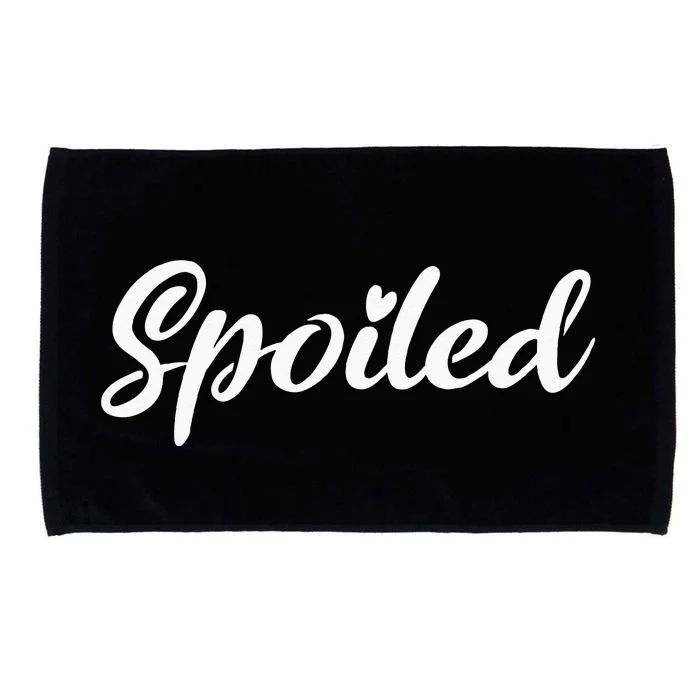 Broke And Spoiled Matching Couples Funny Microfiber Hand Towel