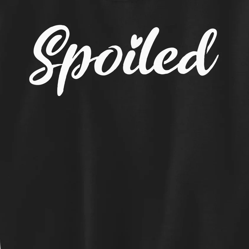 Broke And Spoiled Matching Couples Funny Kids Sweatshirt