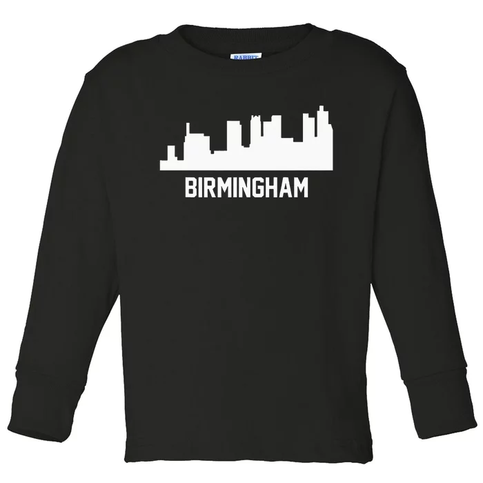 Birmingham Alabama Skyline Cityscape Toddler Long Sleeve Shirt