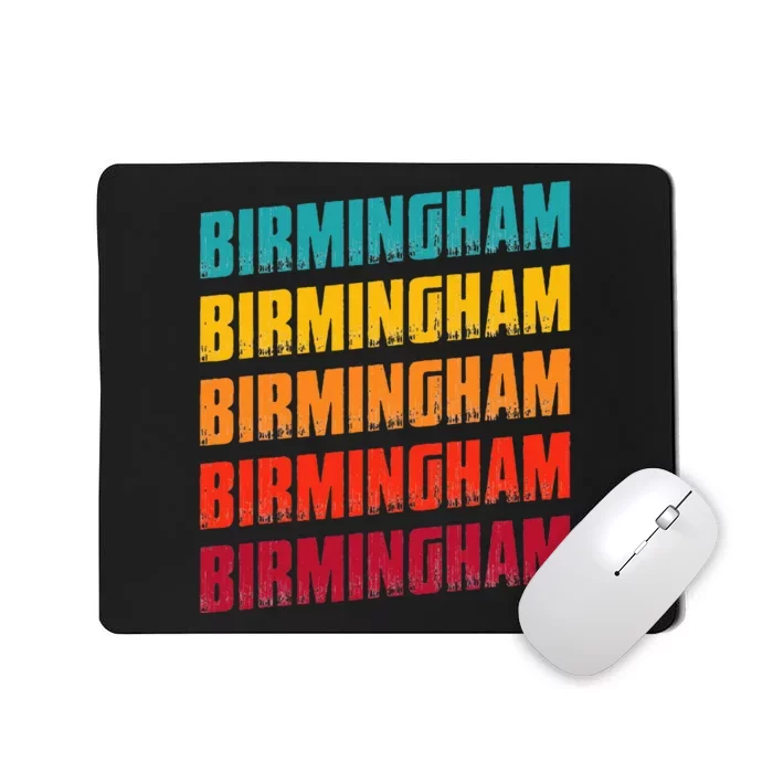 Birmingham Alabama Souvenir Retro Vintage Birmingham Mousepad