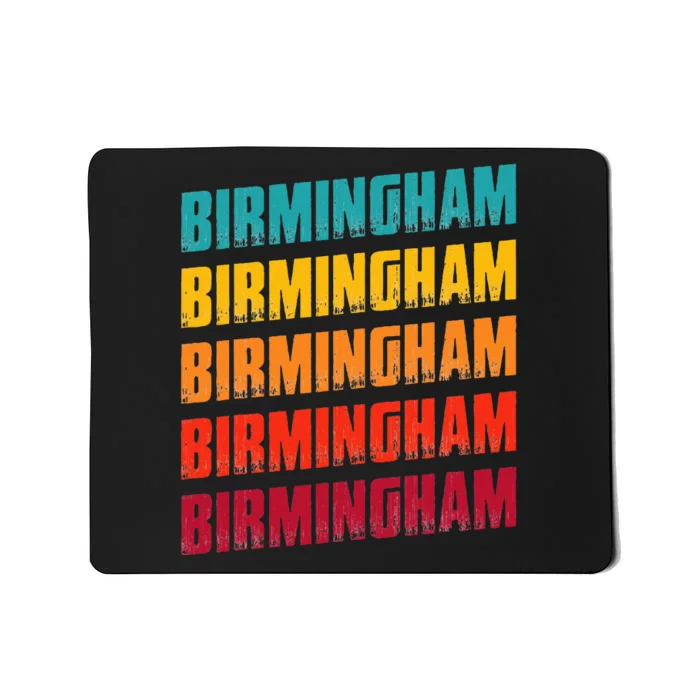 Birmingham Alabama Souvenir Retro Vintage Birmingham Mousepad