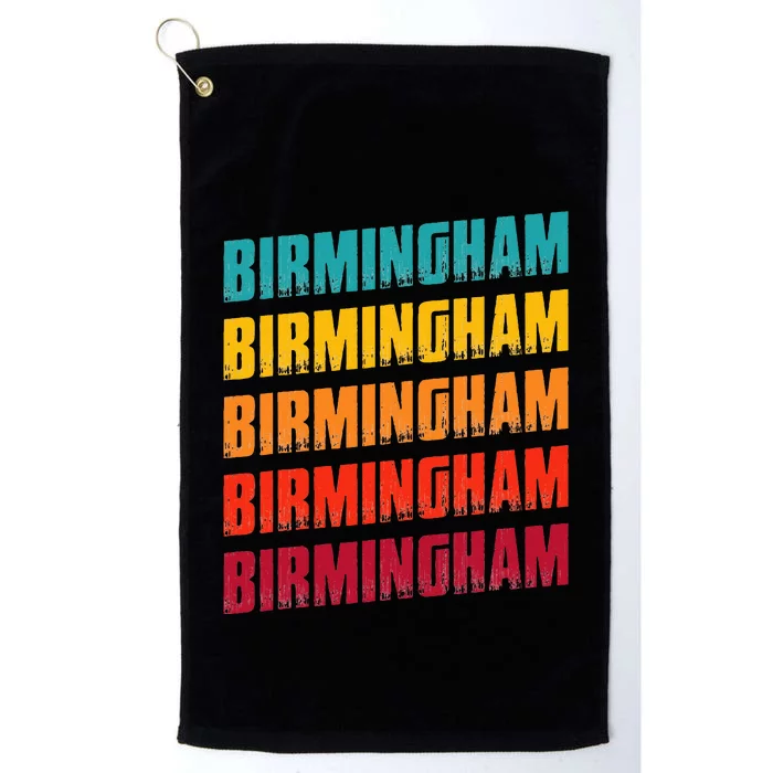 Birmingham Alabama Souvenir Retro Vintage Birmingham Platinum Collection Golf Towel