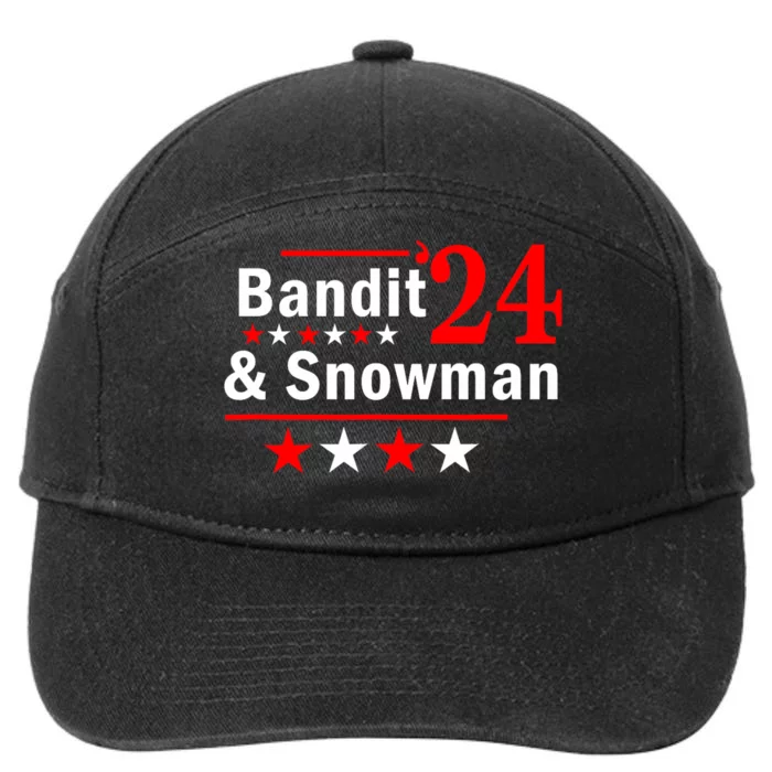 Bandit And Snowman 2024 Election 7-Panel Snapback Hat