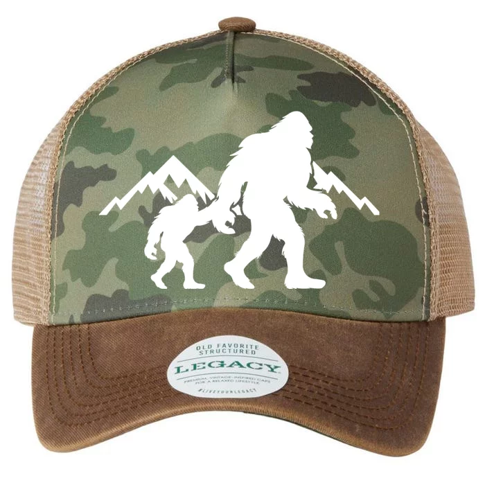 Bigfoot And Son Wild Outdoor Gift For Fathers Day Legacy Tie Dye Trucker Hat