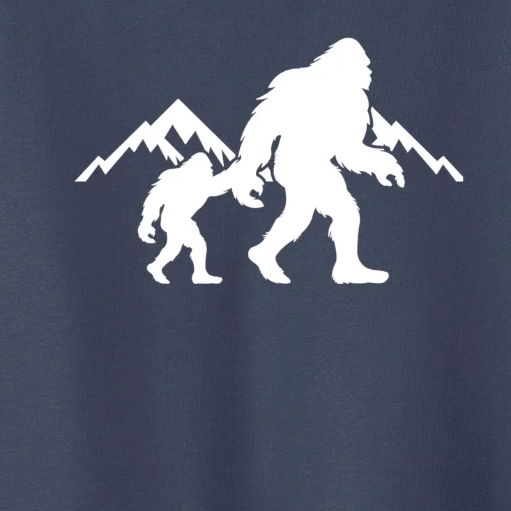 Bigfoot And Son Wild Outdoor Gift For Fathers Day Toddler T-Shirt