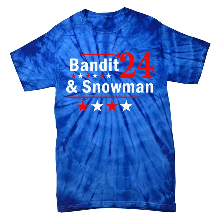 Bandit And Snowman 2024 Election Tie-Dye T-Shirt