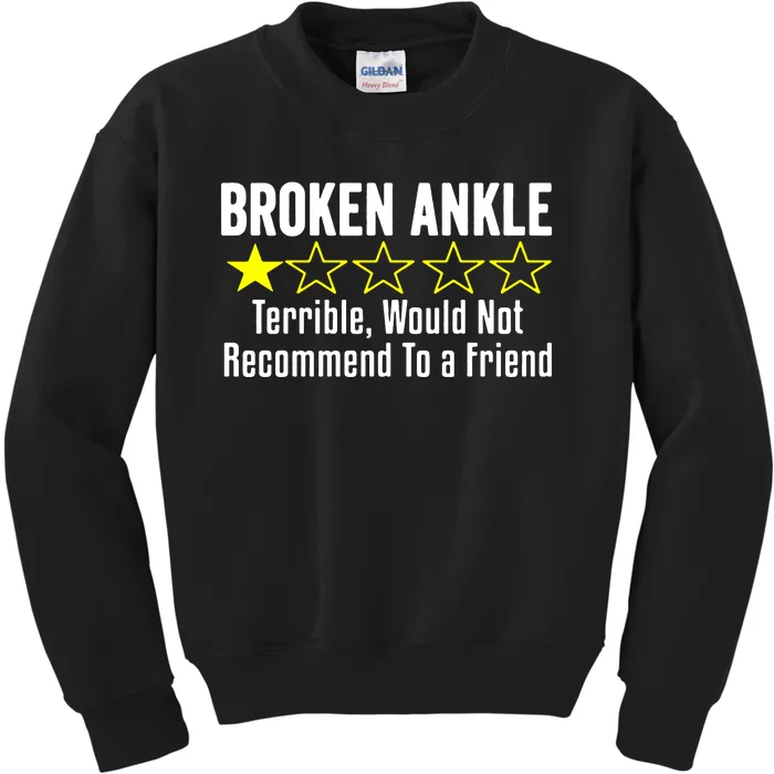 Broken Ankle Surgery Kids Sweatshirt