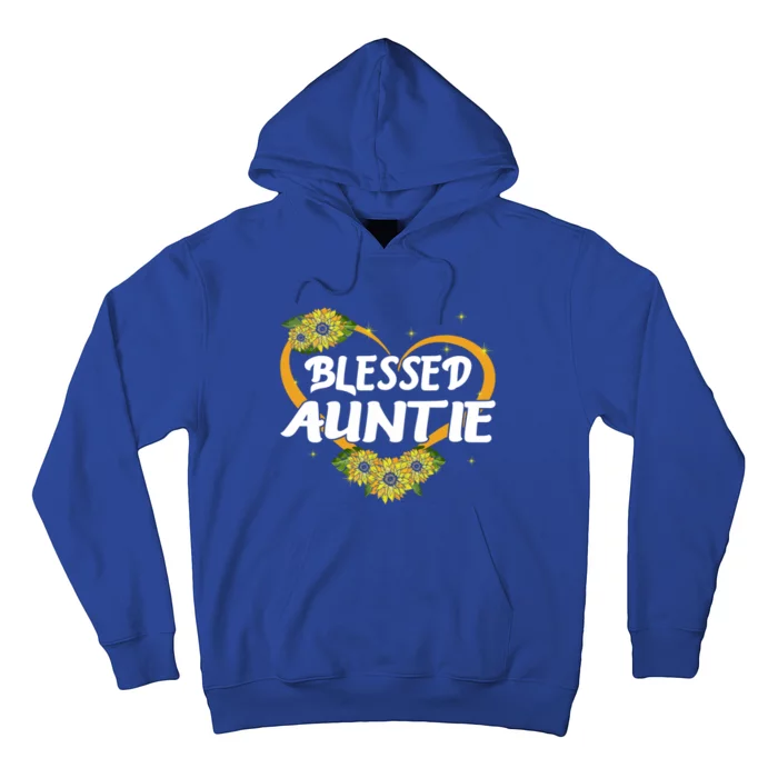 Blessed Auntie Sunflower Cool Gift Mothers Day Gift Hoodie