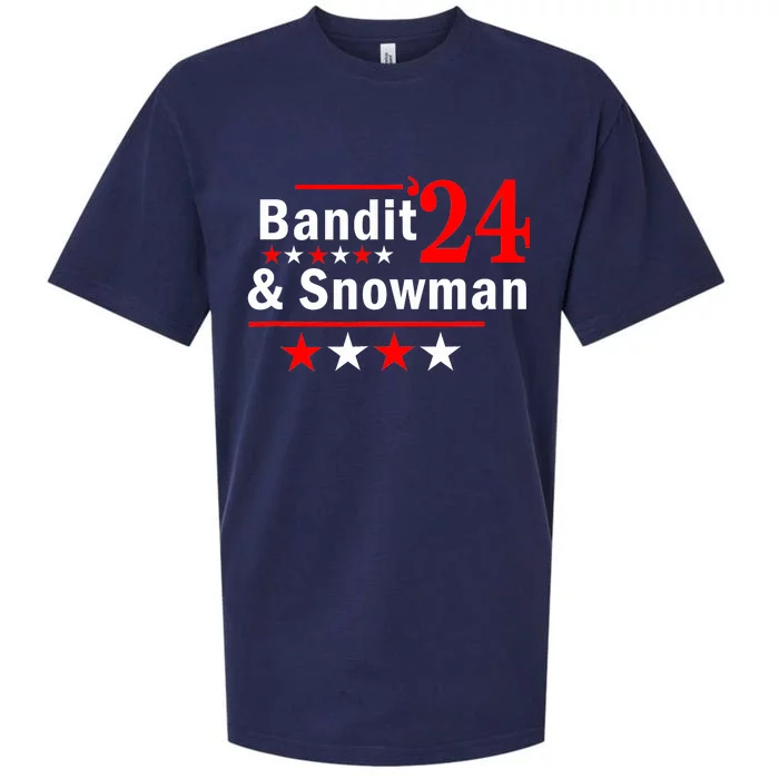 Bandit And Snowman 2024 Election Sueded Cloud Jersey T-Shirt