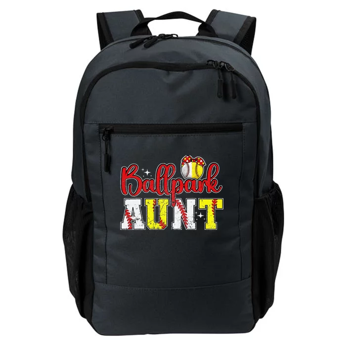 Ballpark Aunt Softball Baseball Aunt Daily Commute Backpack