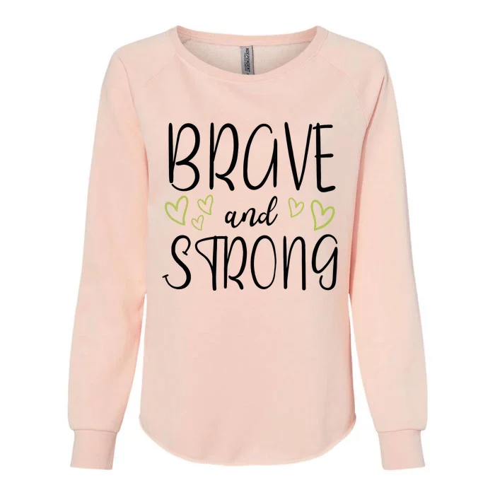 Brave And Strong Lymphoma Warrior Womens California Wash Sweatshirt