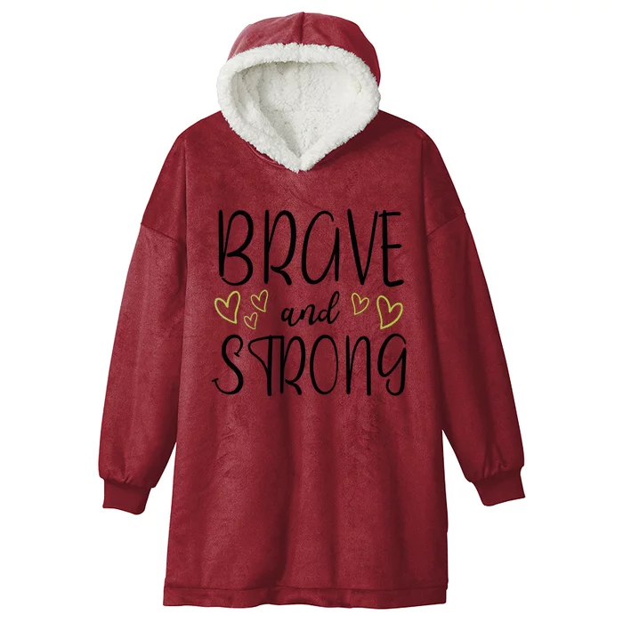 Brave And Strong Lymphoma Warrior Hooded Wearable Blanket