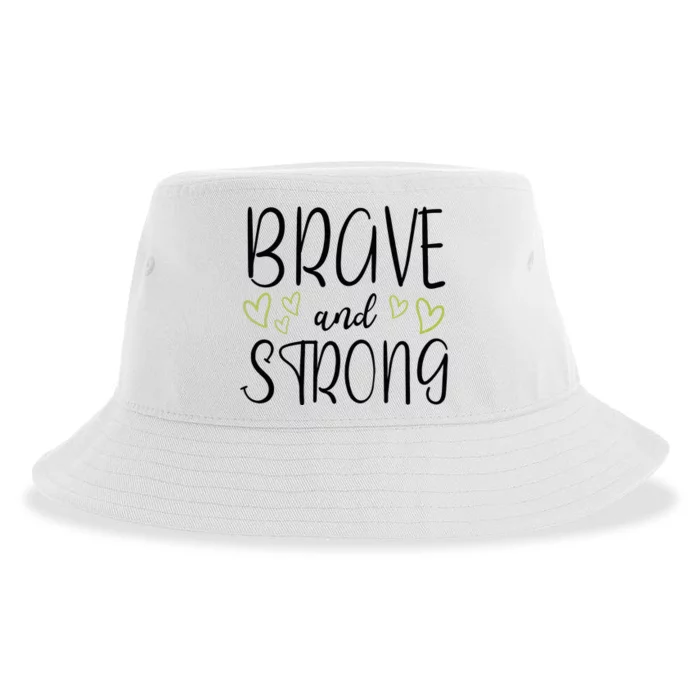 Brave And Strong Lymphoma Warrior Sustainable Bucket Hat