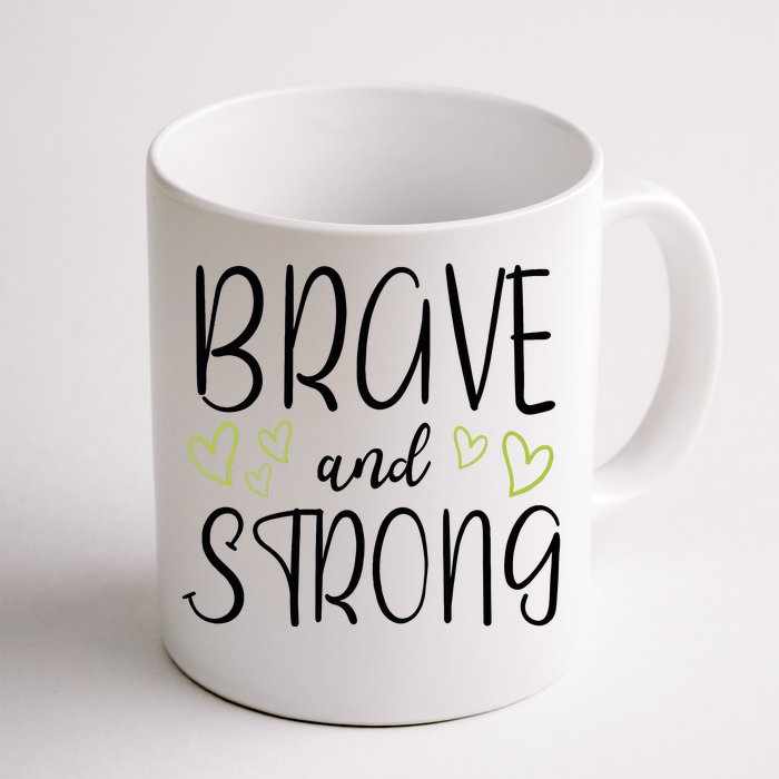 Brave And Strong Lymphoma Warrior Front & Back Coffee Mug