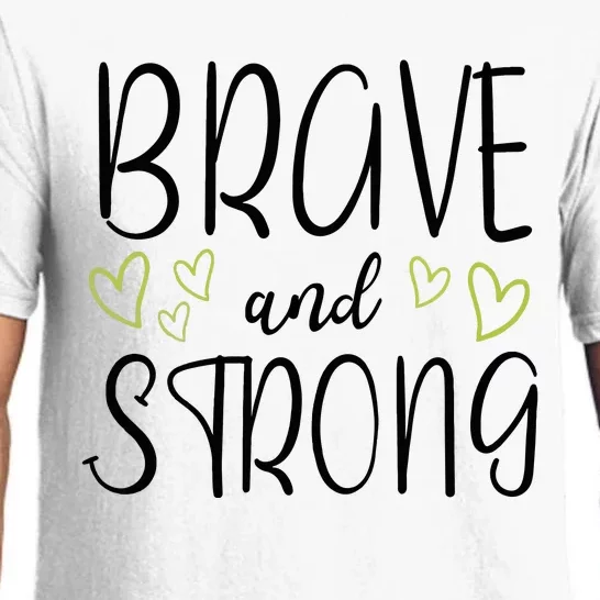 Brave And Strong Lymphoma Warrior Pajama Set