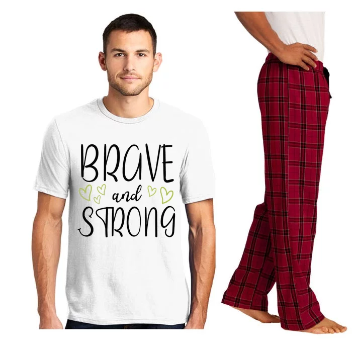 Brave And Strong Lymphoma Warrior Pajama Set