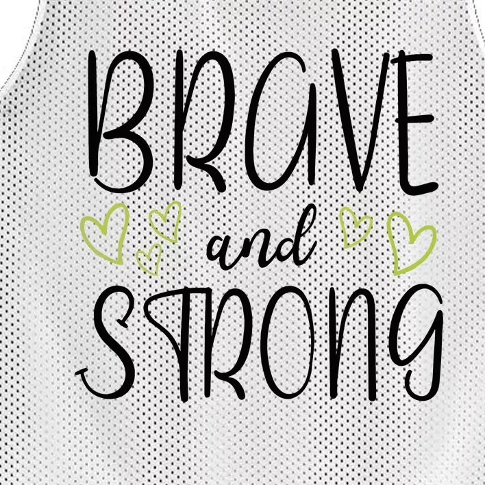 Brave And Strong Lymphoma Warrior Mesh Reversible Basketball Jersey Tank