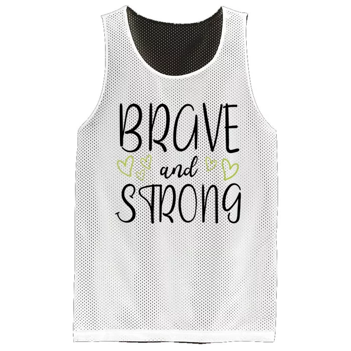 Brave And Strong Lymphoma Warrior Mesh Reversible Basketball Jersey Tank