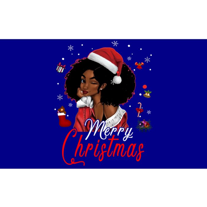 Black African Santa Hat African American Merry Christmas Pj Cool Gift Bumper Sticker