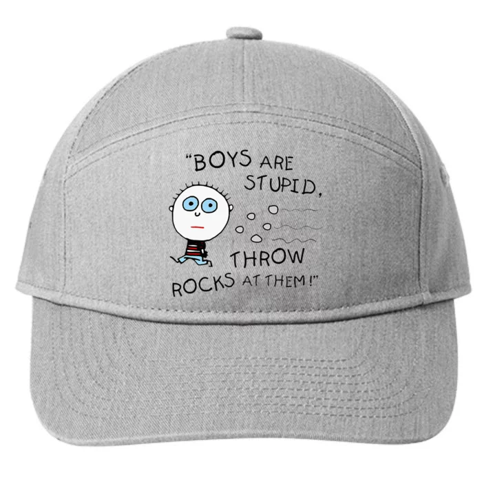 Boyfriend Are Stupid Throw Rocks At Them Funny 7-Panel Snapback Hat