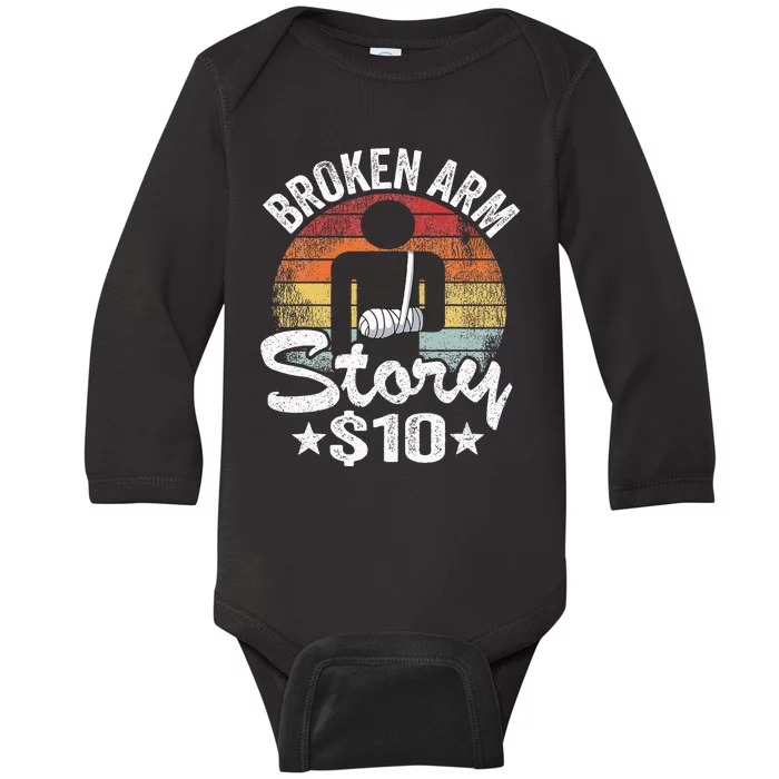 Broken Arm Story $10 Broken Hand Get Well Broken Arm Baby Long Sleeve Bodysuit