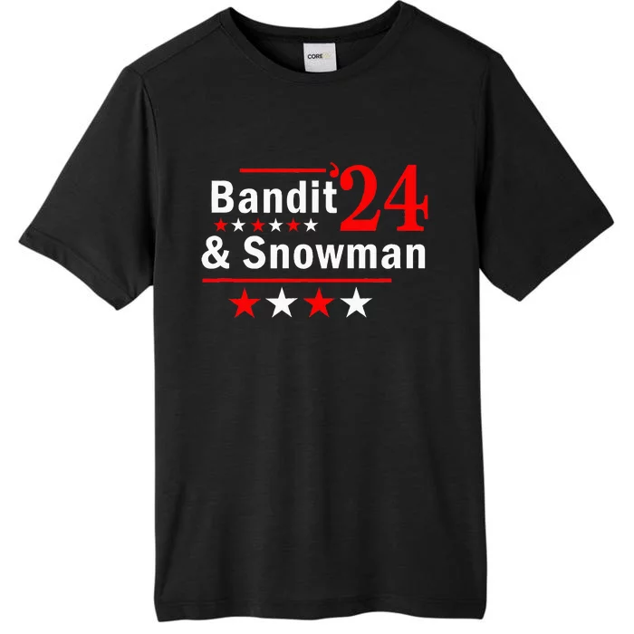 Bandit And Snowman 2024 Election ChromaSoft Performance T-Shirt