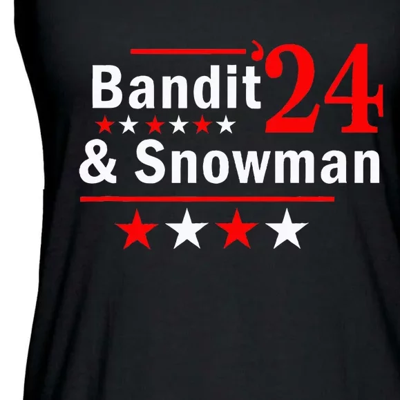 Bandit And Snowman 2024 Election Ladies Essential Flowy Tank