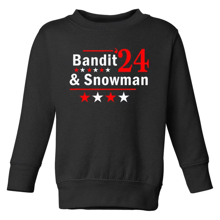 Bandit And Snowman 2024 Election Toddler Sweatshirt