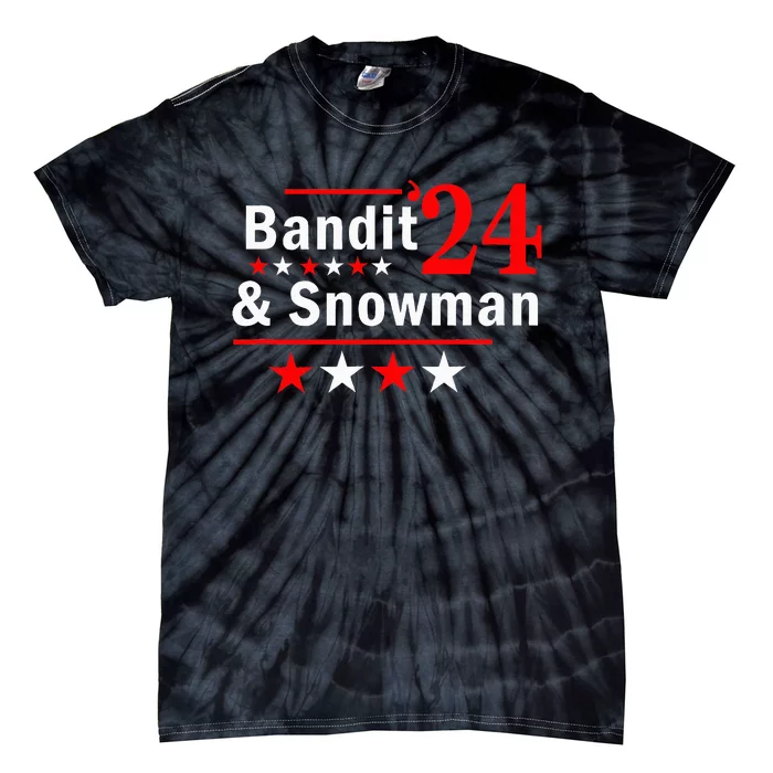 Bandit And Snowman 2024 Election Tie-Dye T-Shirt