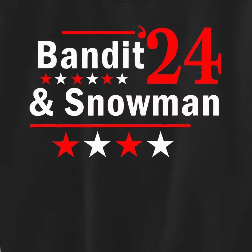 Bandit And Snowman 2024 Election Kids Sweatshirt