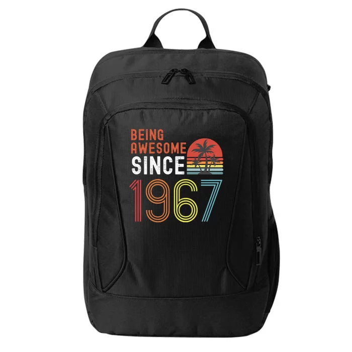 Being Awesome Since 1967, Made In 1967, Vintage 54th Birthday City Backpack