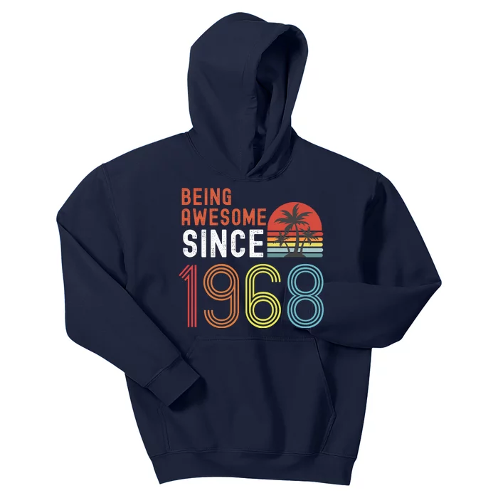 Being Awesome Since 1968, Made In 1968 Vintage 53rd Birthday Kids Hoodie