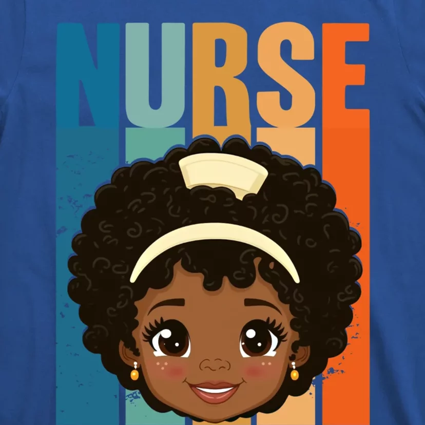 Black Afro Strong Nurse Black History Month Nursing Funny Gift T-Shirt