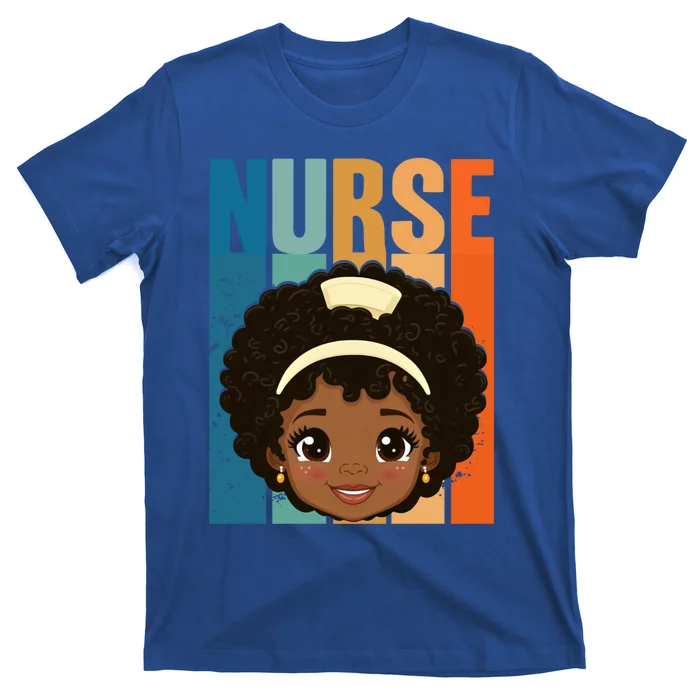 Black Afro Strong Nurse Black History Month Nursing Funny Gift T-Shirt