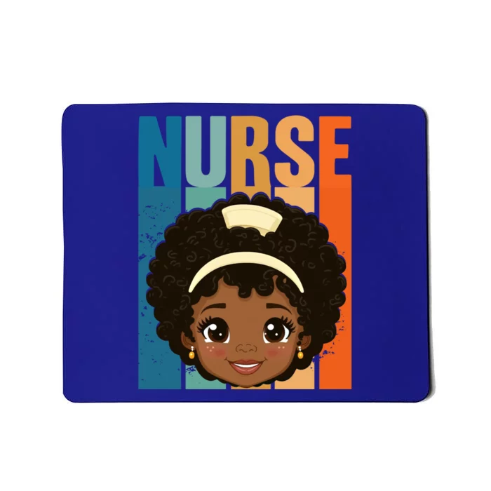 Black Afro Strong Nurse Black History Month Nursing Funny Gift Mousepad