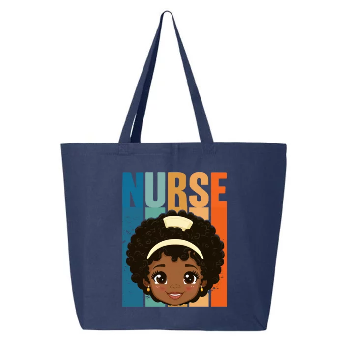 Black Afro Strong Nurse Black History Month Nursing Funny Gift 25L Jumbo Tote