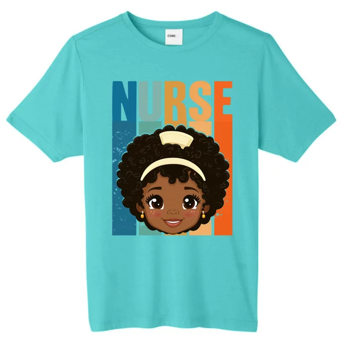 Black Afro Strong Nurse Black History Month Nursing Funny Gift ChromaSoft Performance T-Shirt