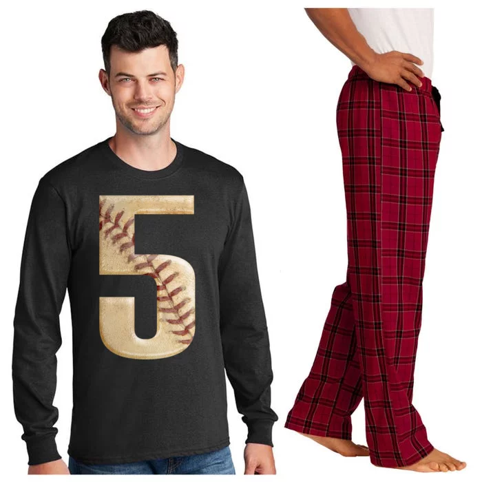 Baseball 5th Birthday Long Sleeve Pajama Set