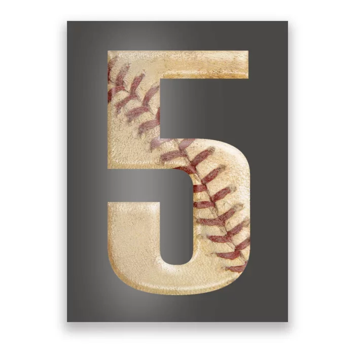 Baseball 5th Birthday Poster