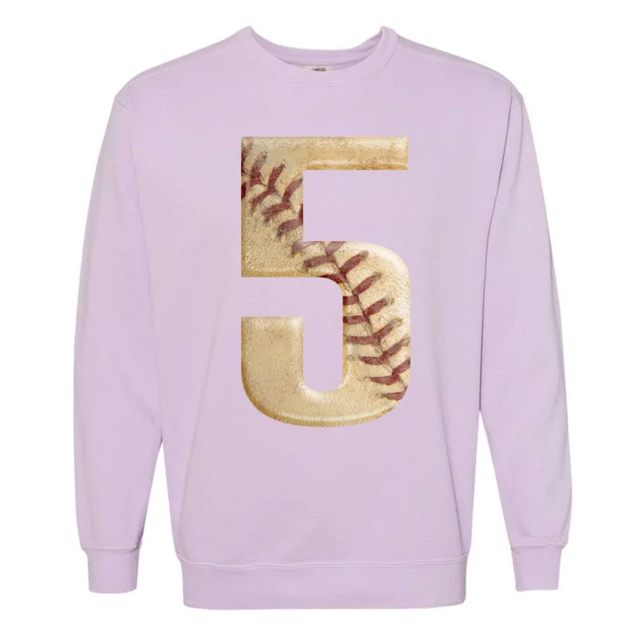 Baseball 5th Birthday Garment-Dyed Sweatshirt