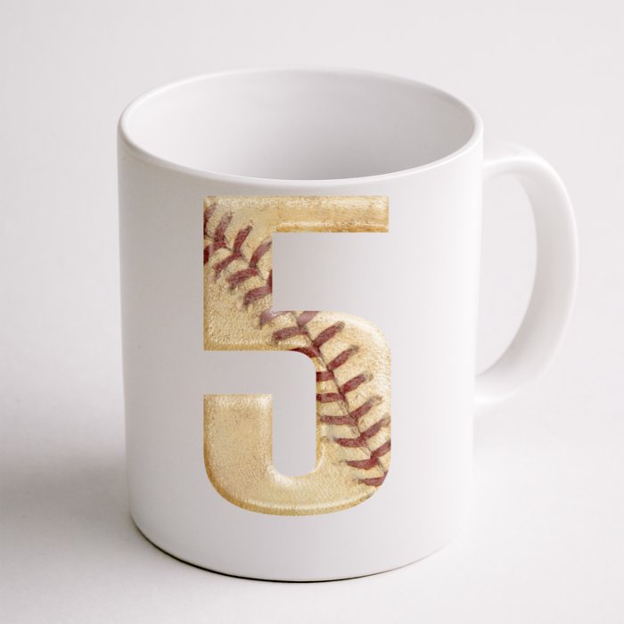 Baseball 5th Birthday Front & Back Coffee Mug