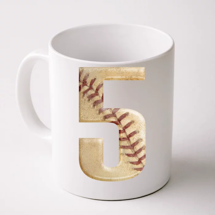 Baseball 5th Birthday Front & Back Coffee Mug