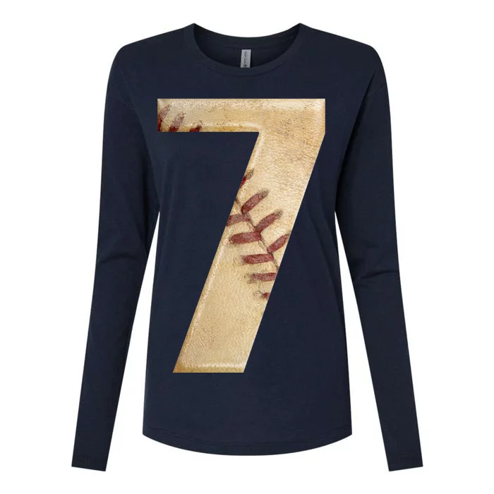 Baseball 7th Birthday Womens Cotton Relaxed Long Sleeve T-Shirt