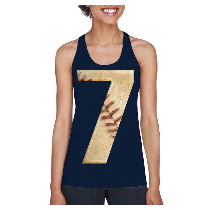 Baseball 7th Birthday Women's Racerback Tank