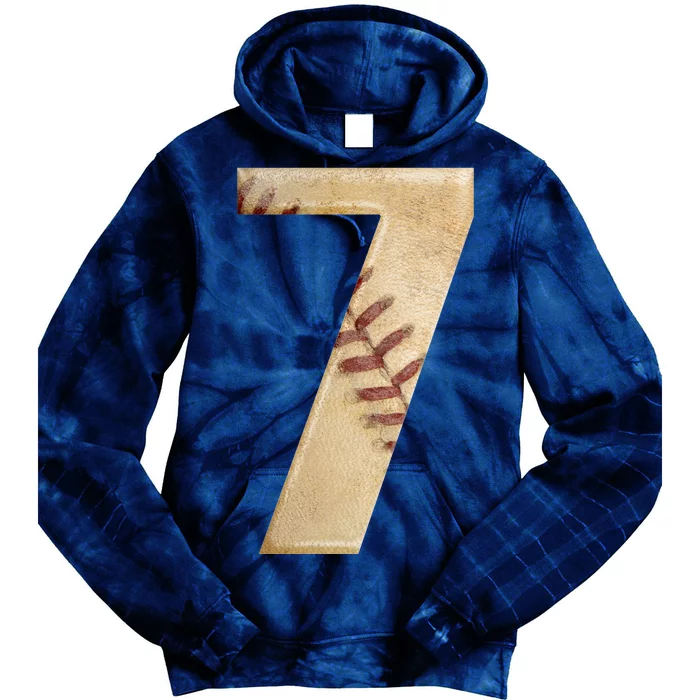 Baseball 7th Birthday Tie Dye Hoodie