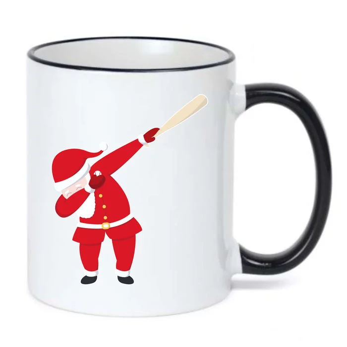 Baseball Bat Dabbing Santa Black Color Changing Mug